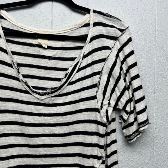 We The Free Head In The Clouds Linen Cotton Crop Boxy Boho Distressed Top Small - Picture 6 of 15